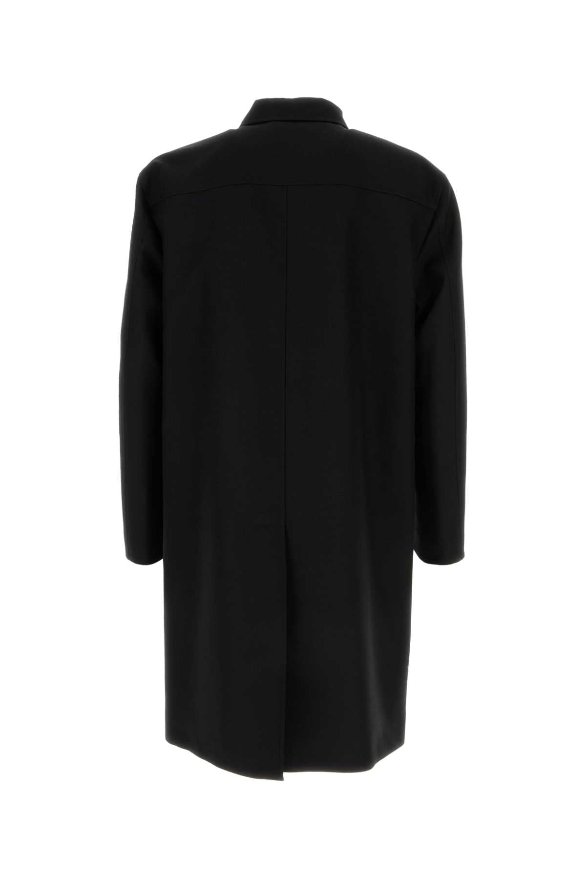 Gucci Men Black Wool Coat by Luosophy