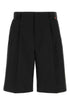 Gucci Men Black Twill Bermuda Shorts by Luosophy