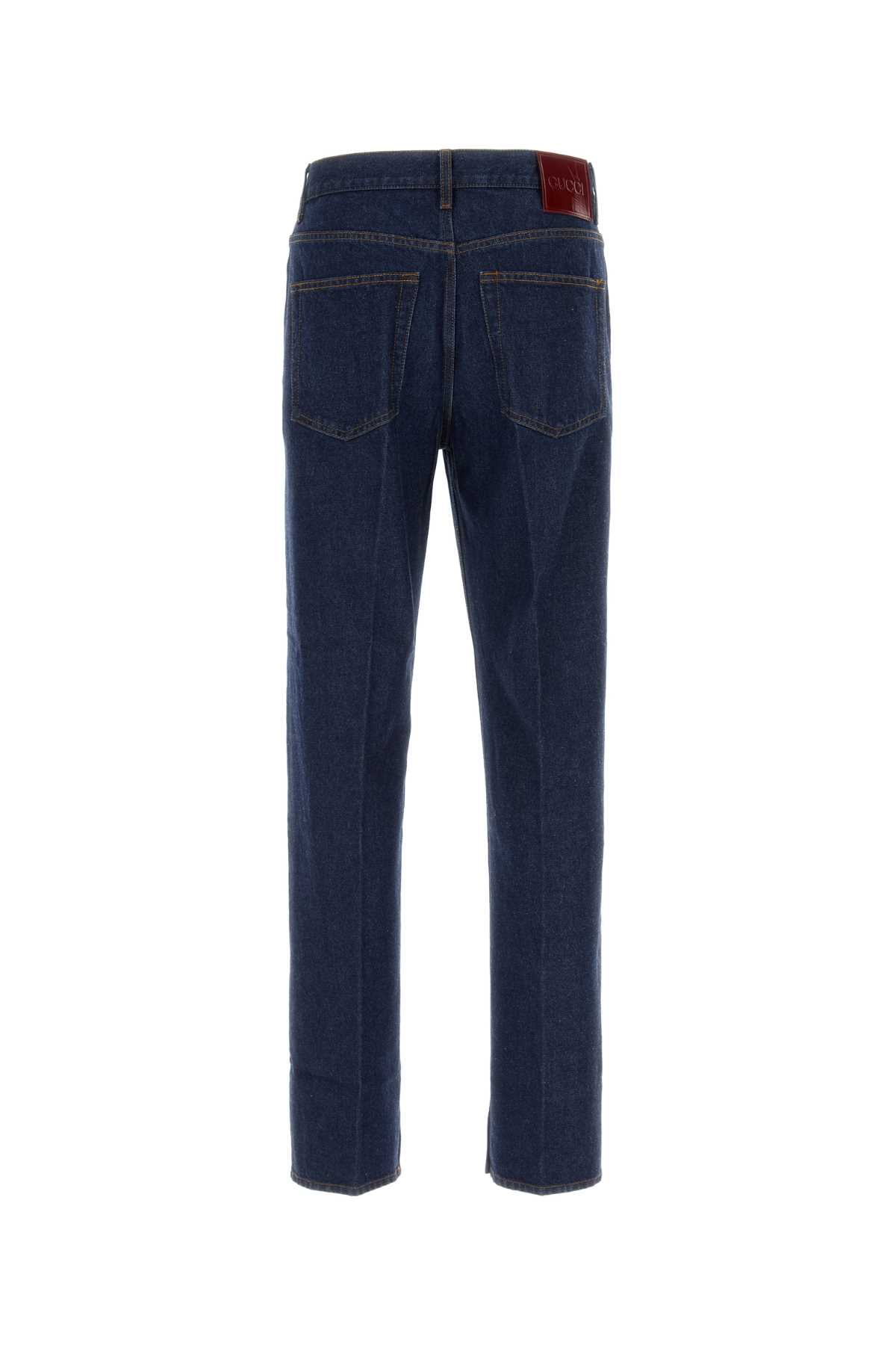 Gucci Men Dark Blue Denim Jeans by Luosophy