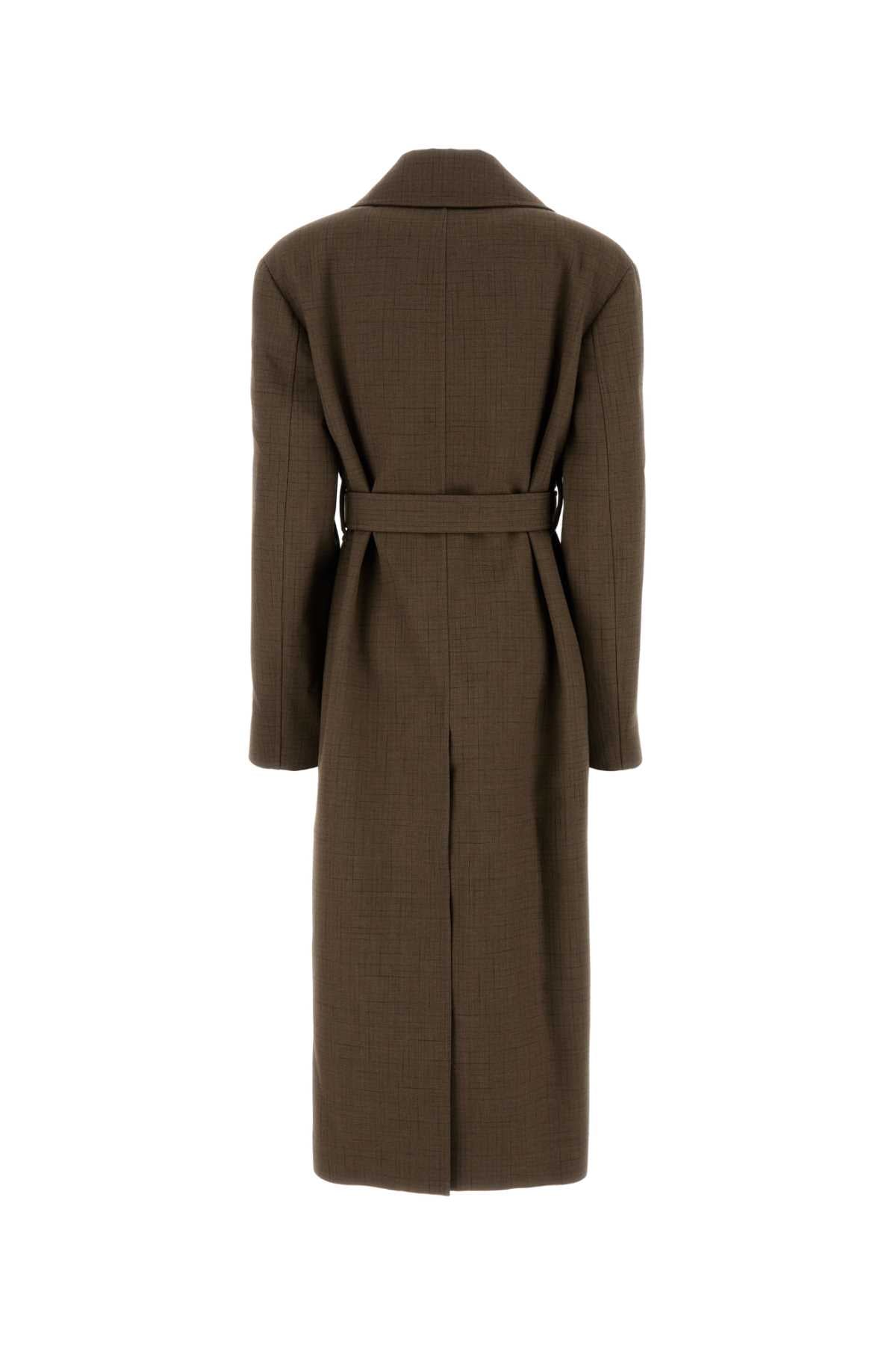 Jil Sander Women Embroidered Wool Blend Coat by Luosophy