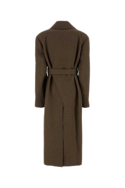 Jil Sander Women Embroidered Wool Blend Coat by Luosophy