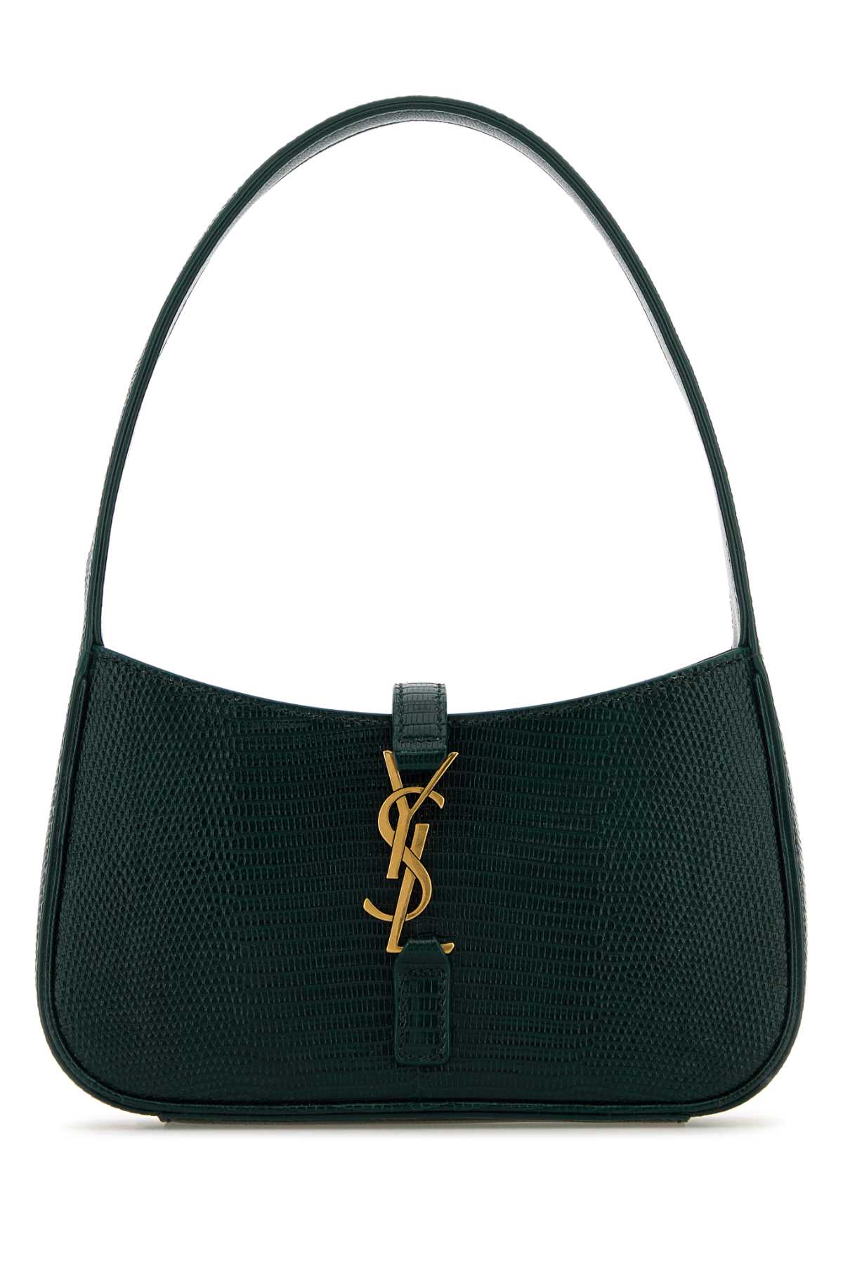 Saint Laurent Women Bottle Green Leather Mini Le 5 Ã 7 Handbag by Luosophy