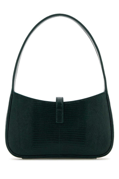 Saint Laurent Women Bottle Green Leather Mini Le 5 Ã 7 Handbag by Luosophy