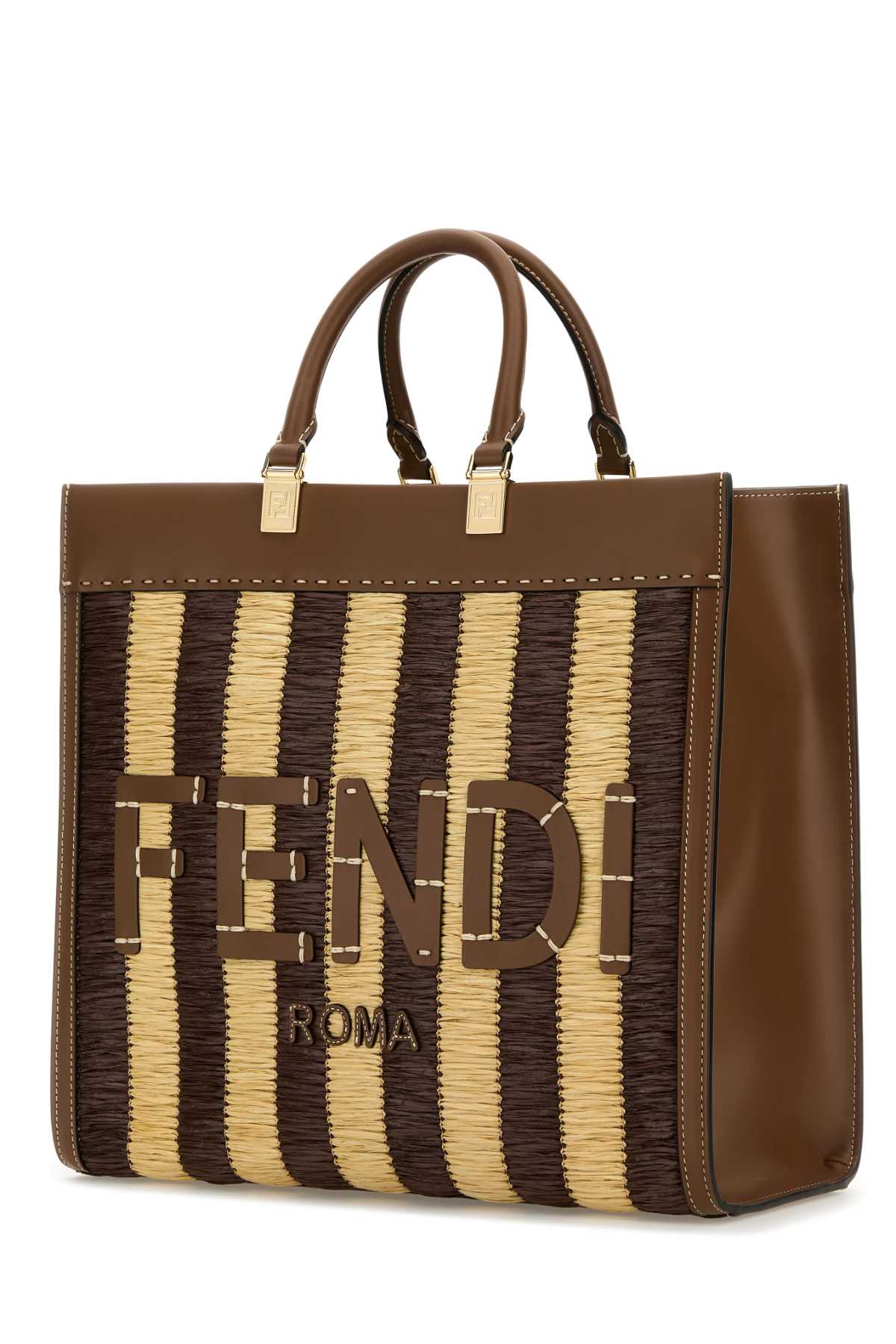 Fendi Women Rafia Medium Sunshine Shopping Bag by Luosophy