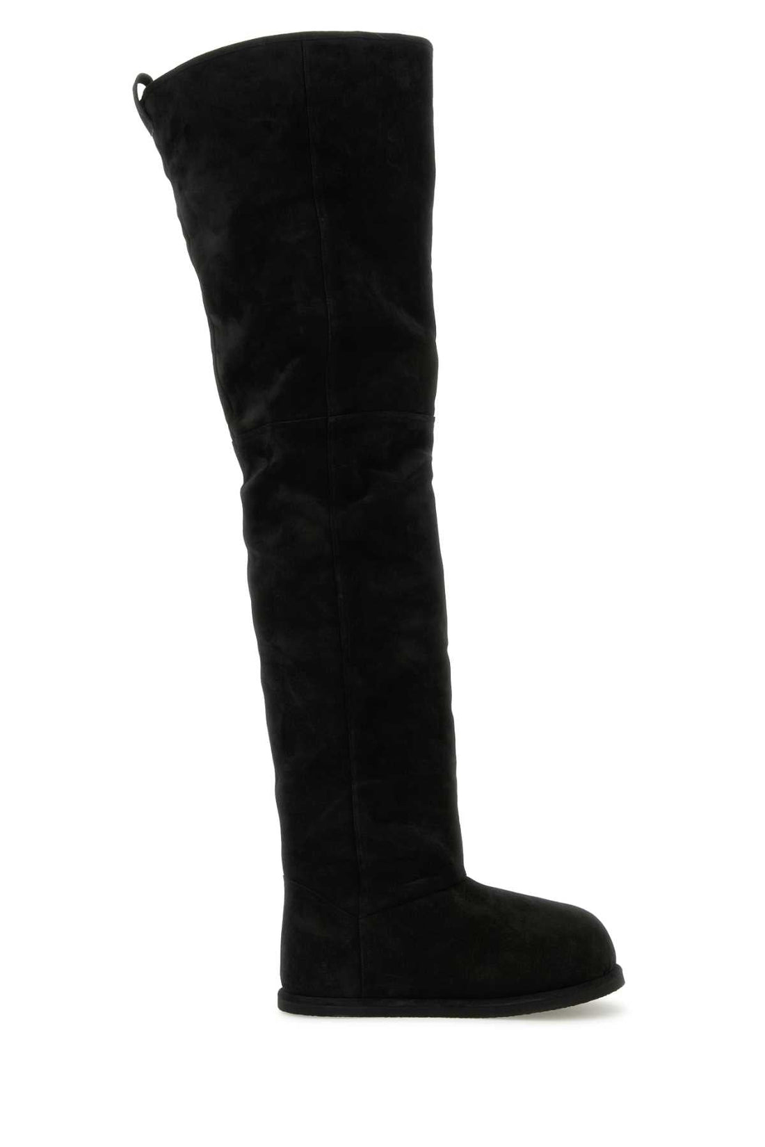 Amina Muaddi Women Black Suede Heidi Over-The-Knee Boots by Luosophy
