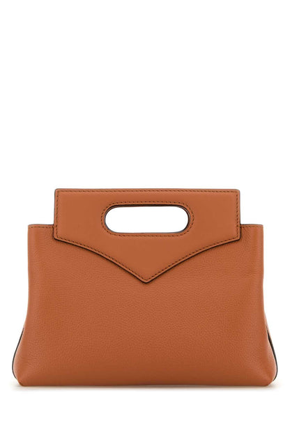 Mcm Women Caramel Leather Mini Soft Diamond Handbag by Luosophy