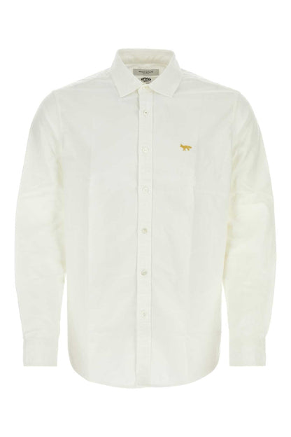 Junya Watanabe Men White Poplin Junya Watanabe X Maison Kitsune Shirt by Luosophy
