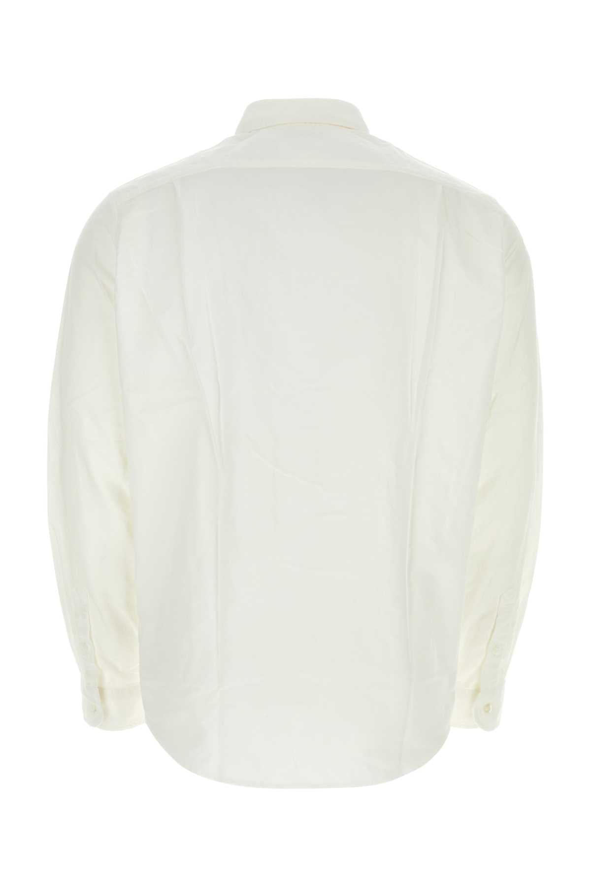 Junya Watanabe Men White Poplin Junya Watanabe X Maison Kitsune Shirt by Luosophy