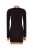 Fendi Women Plum Wool Blend Dress by Luosophy