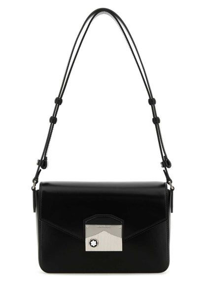 Montblanc Men Black Leather Meisterstuck Shoulder Bag by Luosophy