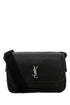 Saint Laurent Men Black Leather Small Messenger Crossbody Bag by Luosophy