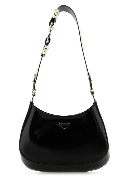 Prada Women Black Leather Cleo Shoulder Bag by Luosophy