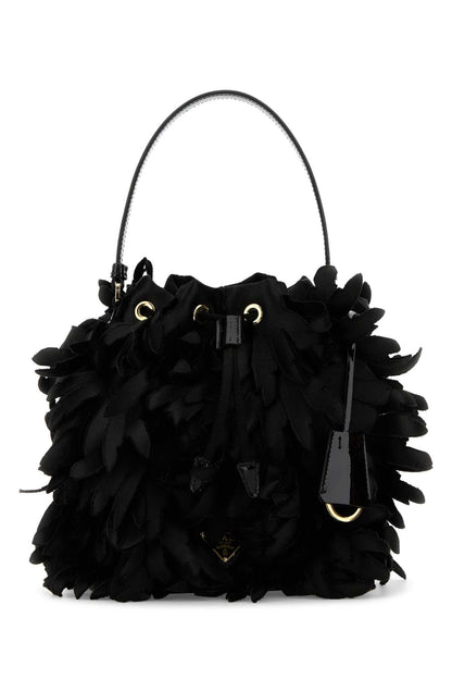 Prada Women Embellished Satin Mini Bucket Bag by Luosophy