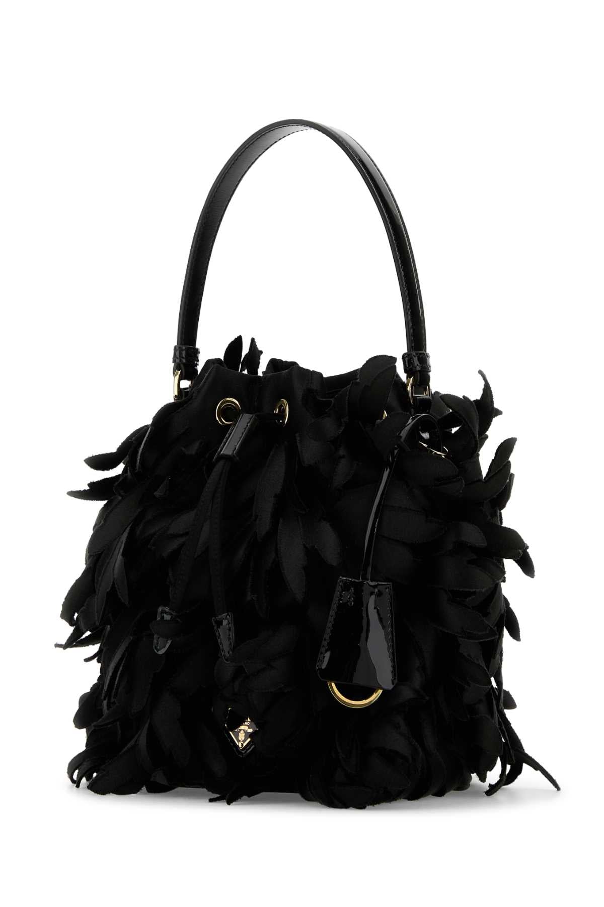 Prada Women Embellished Satin Mini Bucket Bag by Luosophy