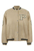 Prada Women Ivory Leather Bomber Jacket by Luosophy