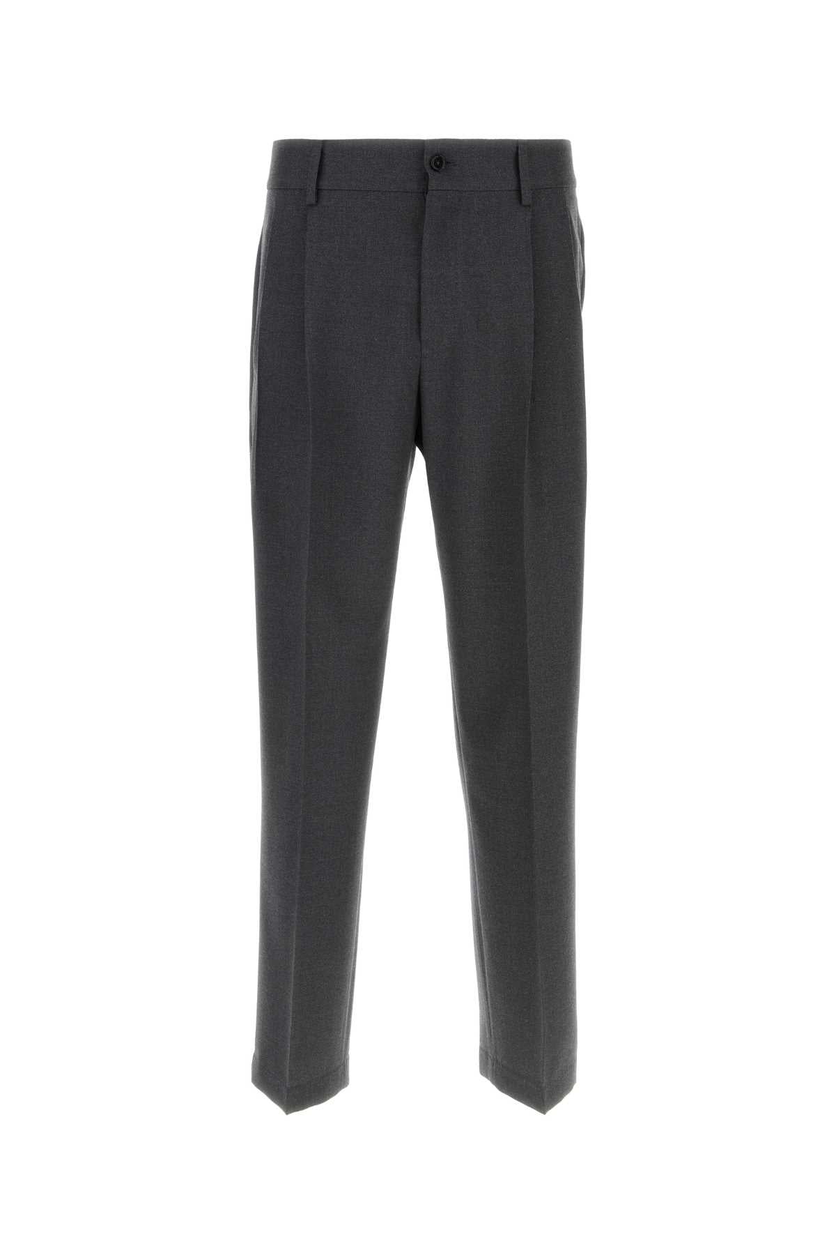 Dolce &amp; Gabbana Men Dark Grey Wool Blend Pant by Luosophy