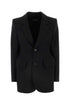 Balenciaga Women Black Wool Blazer by Luosophy
