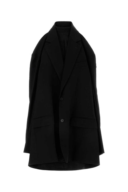 Balenciaga Women Black Viscose Blend Blazer Dress by Luosophy