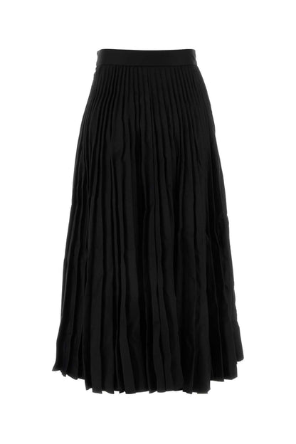Balenciaga Women Black Wool Skirt by Luosophy