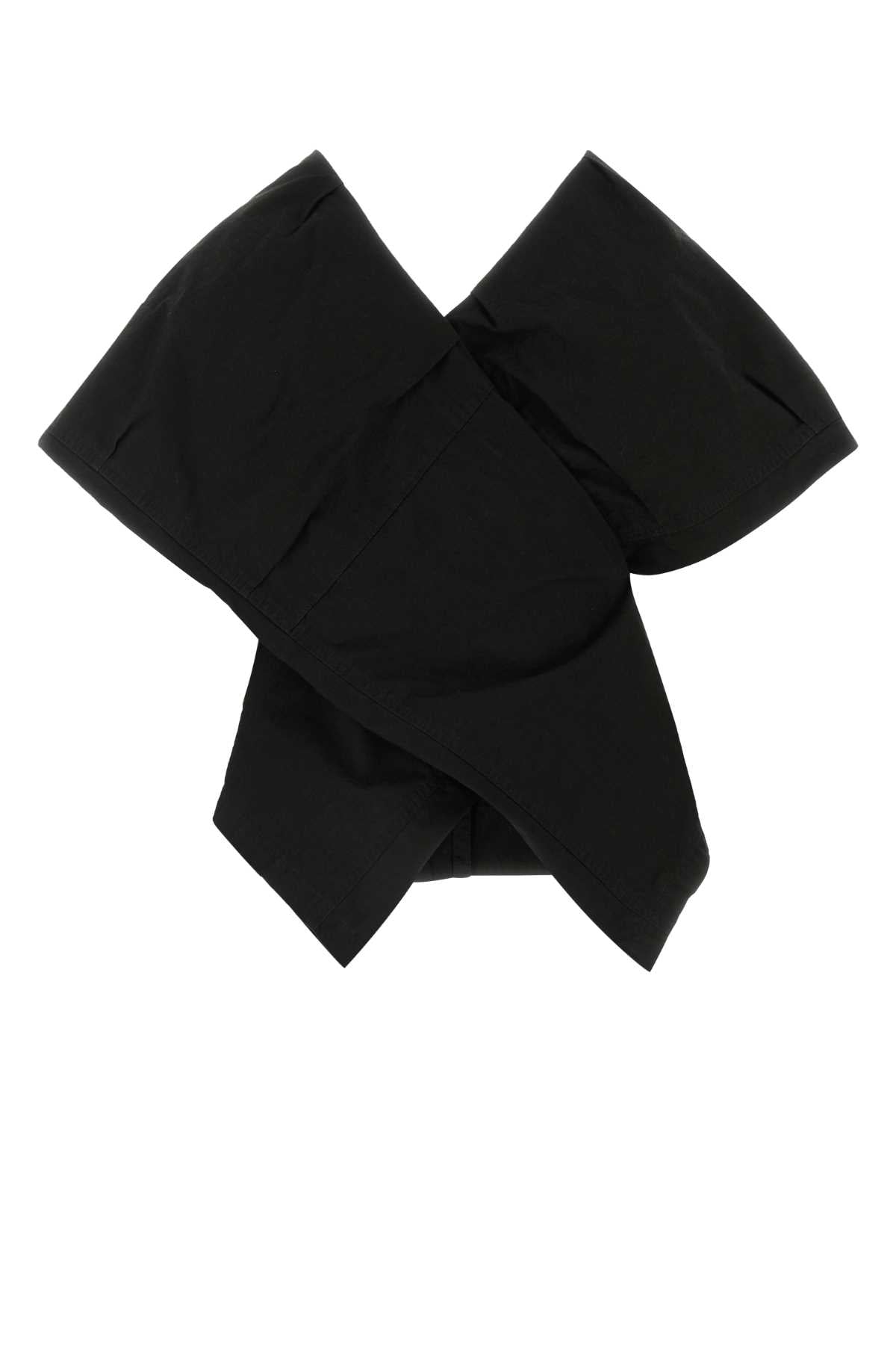 Balenciaga Women Black Cotton Blend Top by Luosophy
