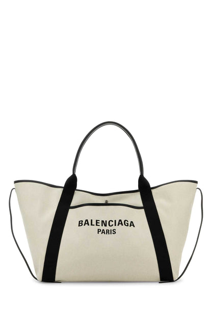Balenciaga Women Sand Canvas Large Biarritz Shopping Bag by Luosophy