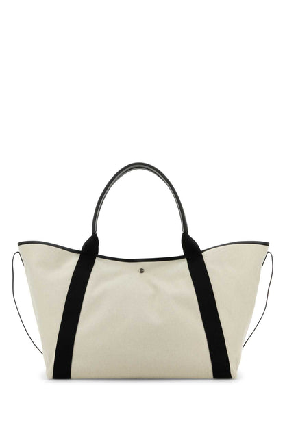 Balenciaga Women Sand Canvas Large Biarritz Shopping Bag by Luosophy