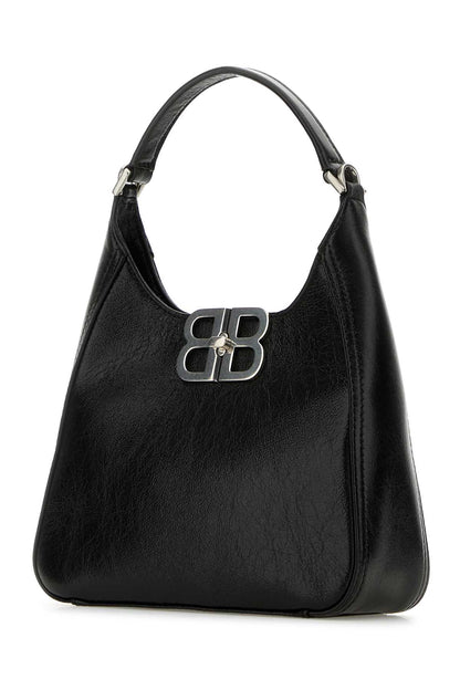 Balenciaga Women Black Leather Bb Soft Handbag by Luosophy