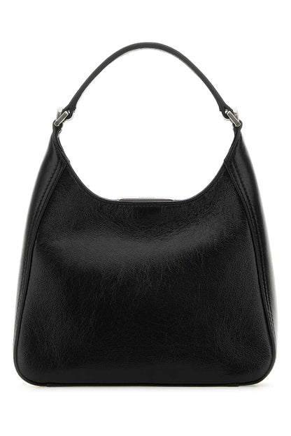 Balenciaga Women Black Leather Bb Soft Handbag by Luosophy