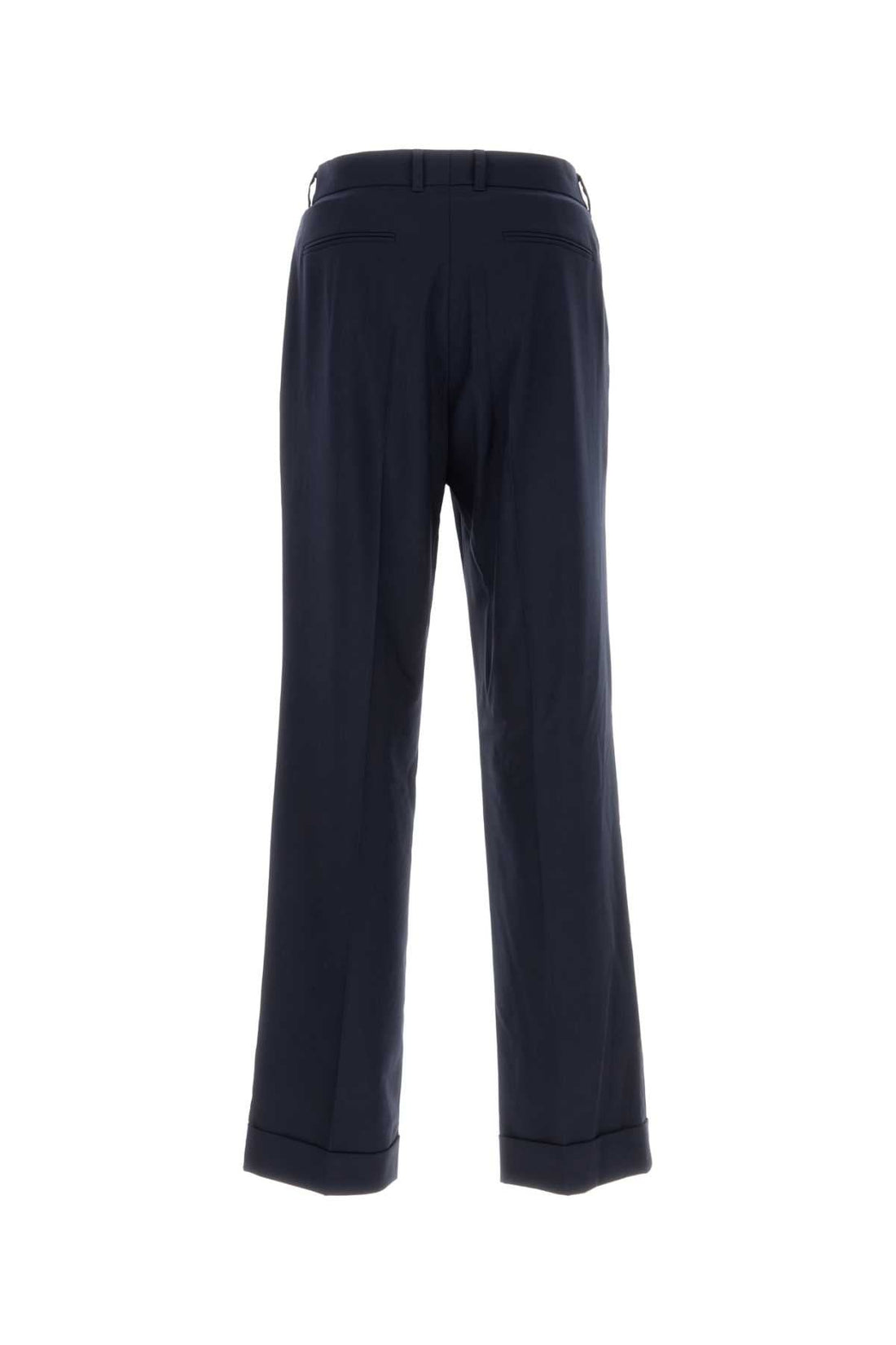 Casablanca Men Navy Blue Wool Pant by Luosophy