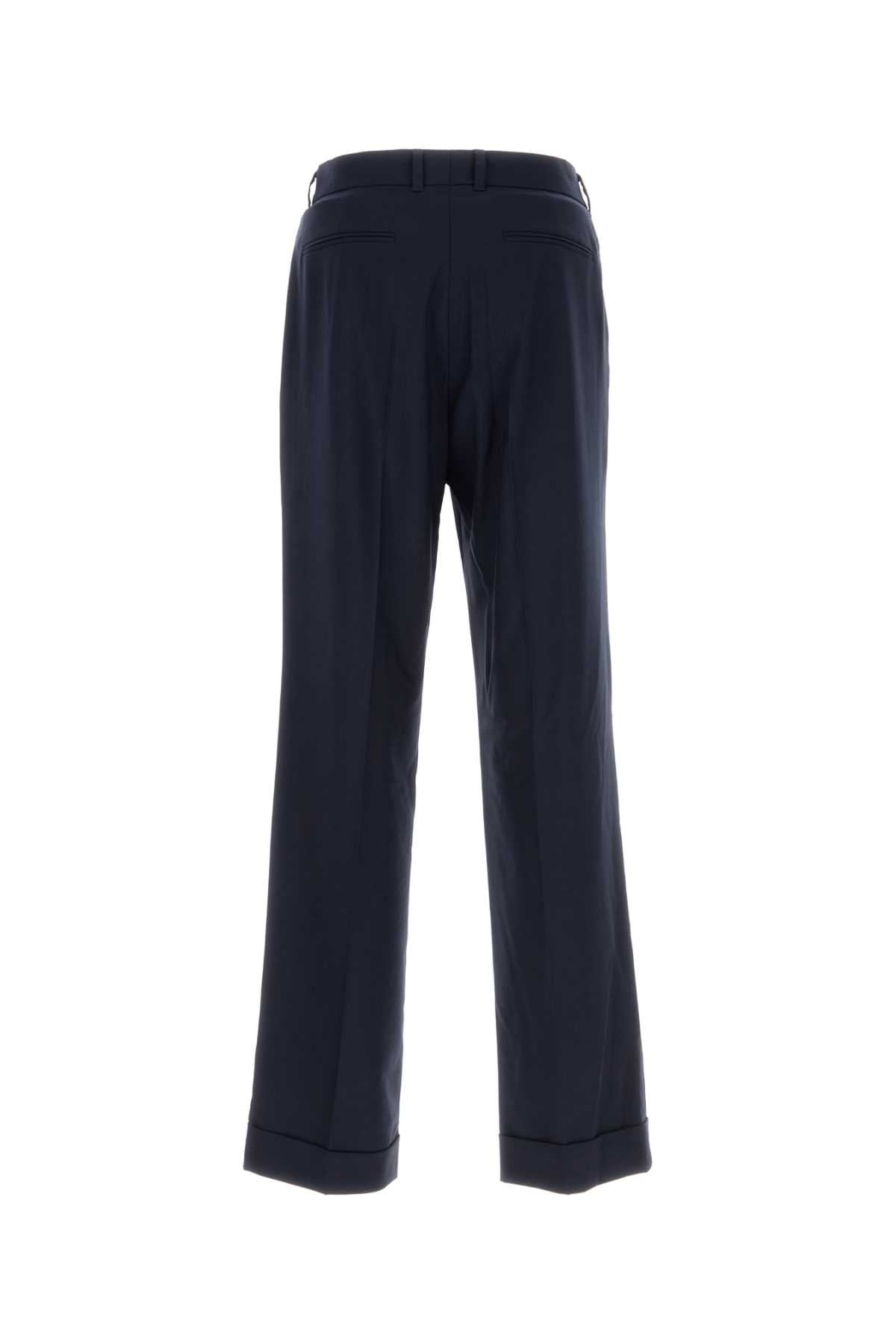 Casablanca Men Navy Blue Wool Pant by Luosophy