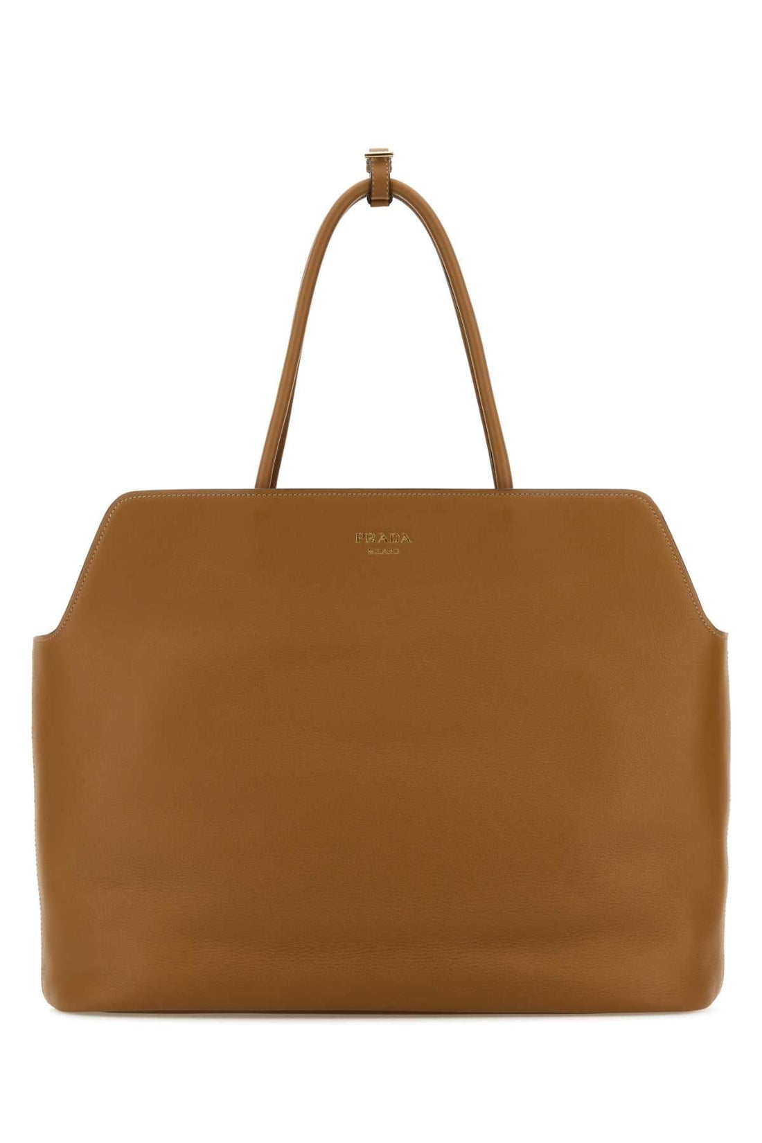 Prada Women Caramel Leather Shopping Bag by Luosophy