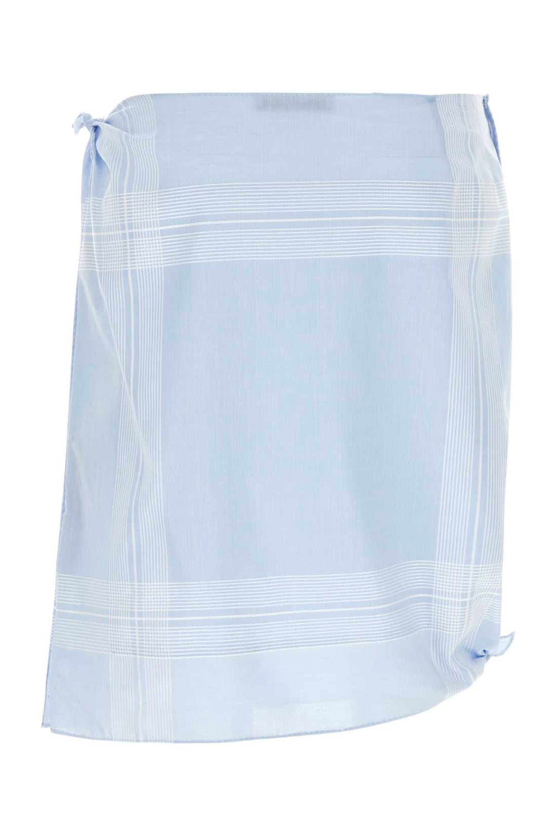 Prada Women Light Blue Cotton Skirt by Luosophy