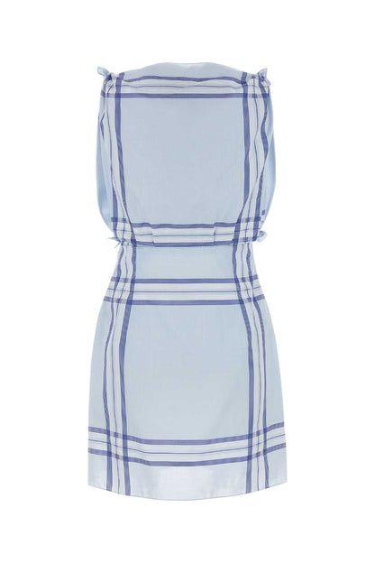 Prada Women Embroidered Cotton Mini Dres