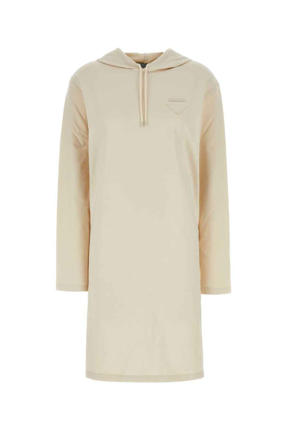 Prada Women Cream Stretch Cotton Sweatshirt Dress by Luosophy