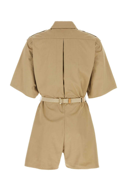 Prada Women Khaki Cotton Jumpsuit by Luosophy