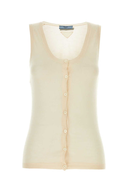 Prada Women Skin Pink Cashmere Blend Vest by Luosophy