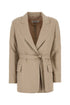 Max Mara Women Cappuccino Wool Blend Randers Blazer by Luosophy