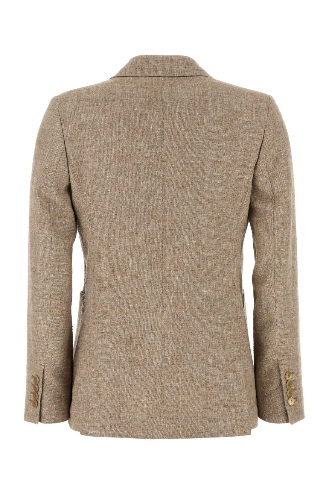 Max Mara Women Cappuccino Linen Blend Targa Blazer by Luosophy