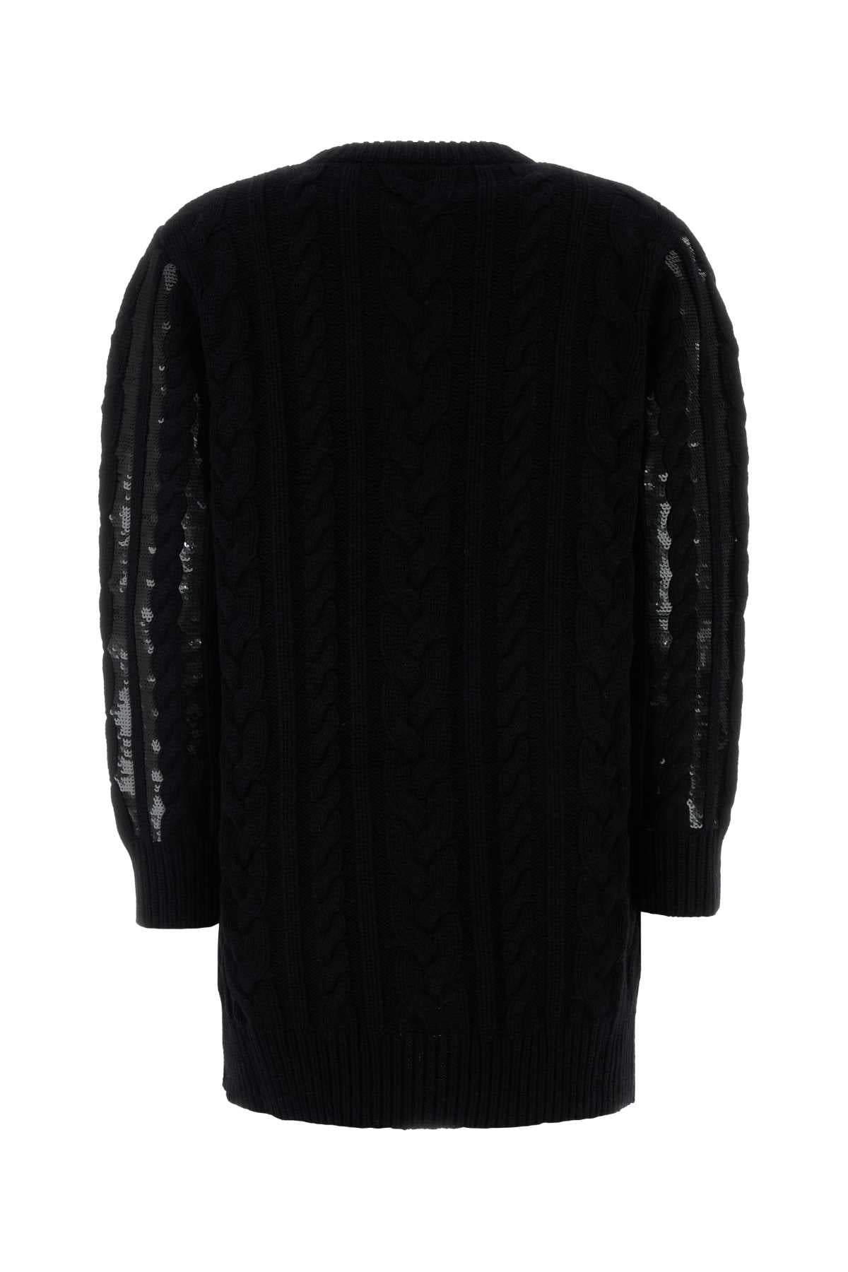 Max Mara Women Black Wool Blend Mambo Sweater Dress by Luosophy