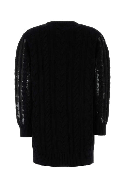 Max Mara Women Black Wool Blend Mambo Sweater Dress