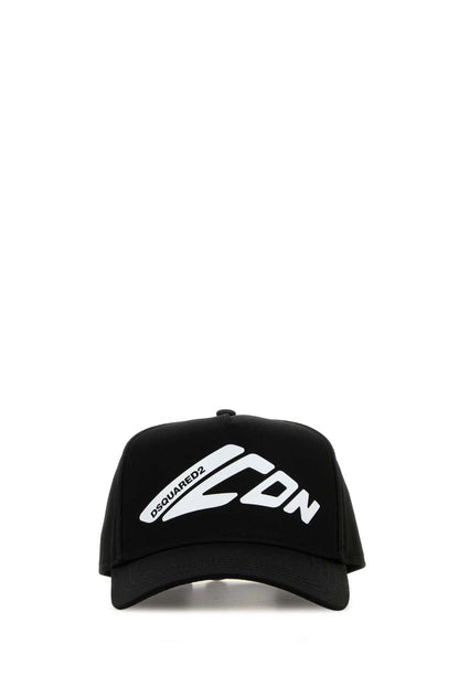 Dsquared Women Black Cotton Baseball Cap by Luosophy