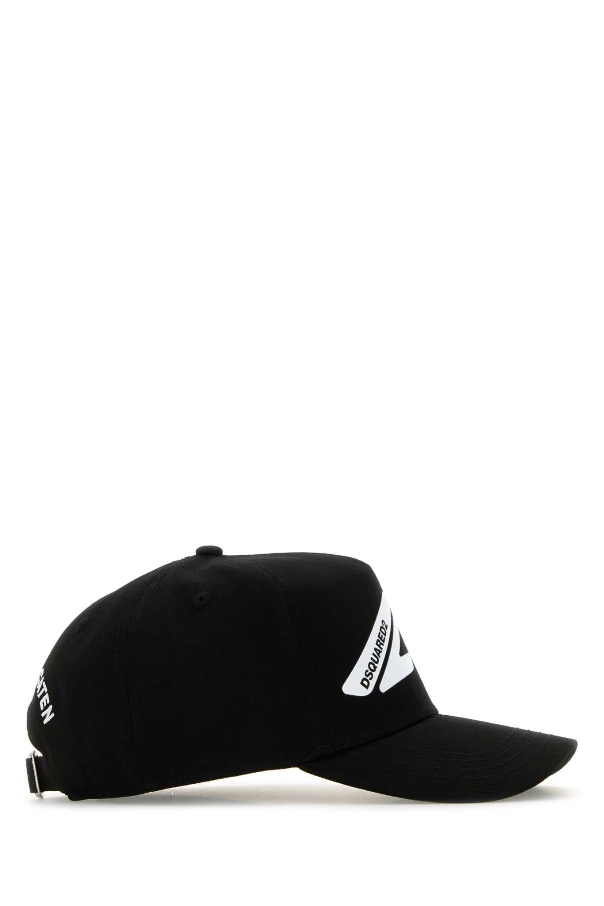 Dsquared Women Black Cotton Baseball Cap by Luosophy