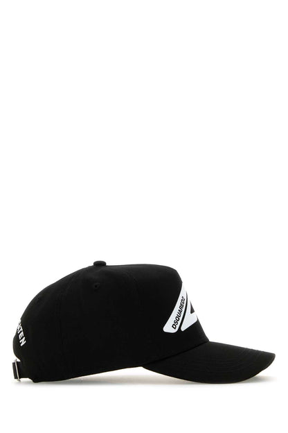 Dsquared Women Black Cotton Baseball Cap by Luosophy