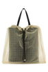 Alexander Mcqueen Women Two-Tone Leather And Tulle Nebula Shopping Bag by Luosophy