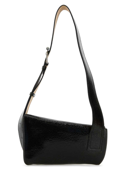 Alexander Mcqueen Men Black Leather Sling Crossbody Bag by Luosophy