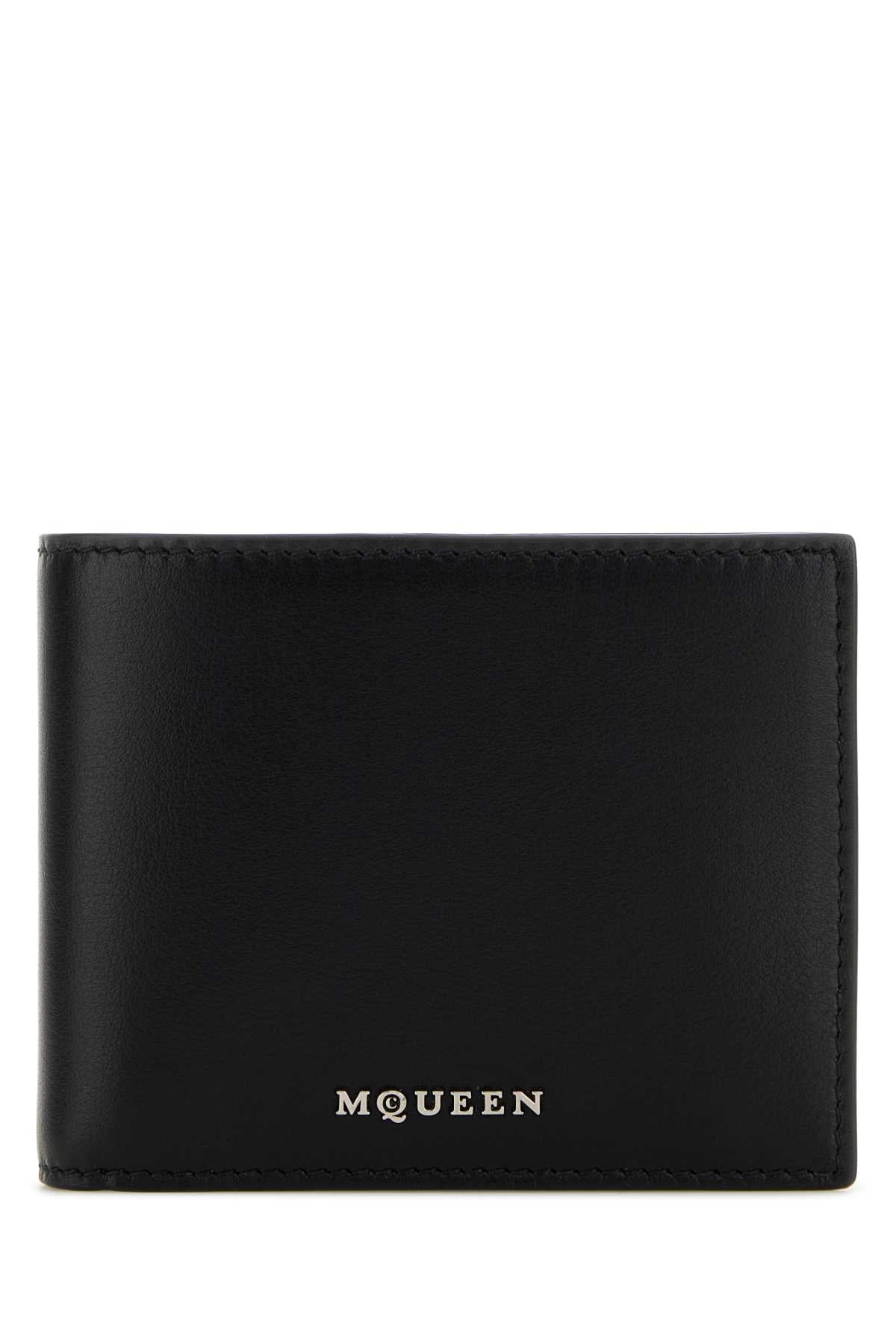 Alexander Mcqueen Men Black Leather Wallet by Luosophy