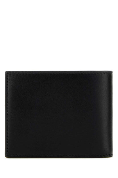 Alexander Mcqueen Men Black Leather Wallet by Luosophy