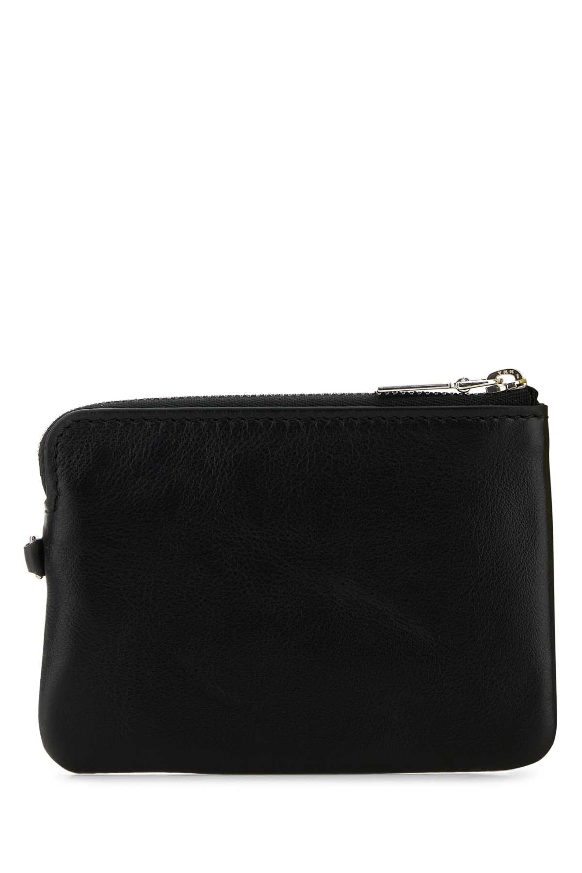 Alexander Mcqueen Women Black Leather Sling Card Holder by Luosophy