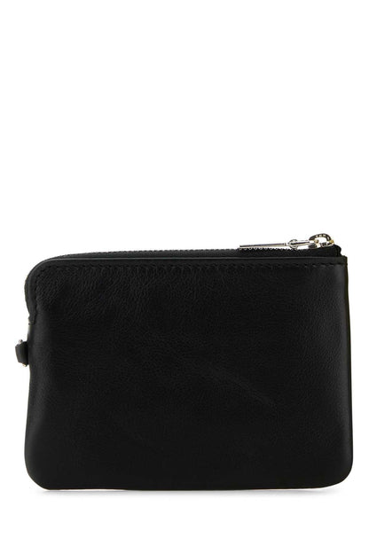 Alexander Mcqueen Women Black Leather Sling Card Holder by Luosophy