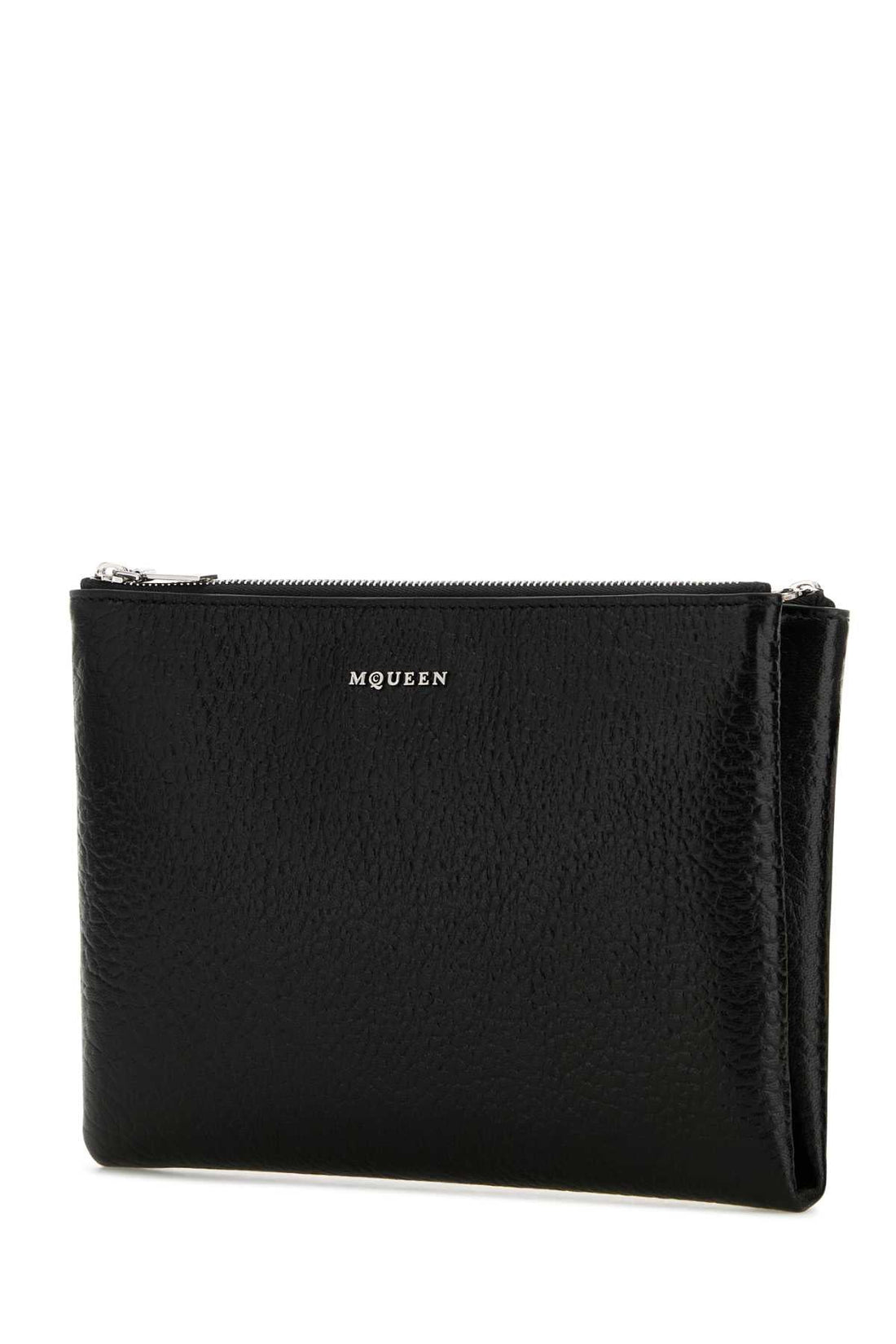 Alexander Mcqueen Women Black Leather Pouch by Luosophy
